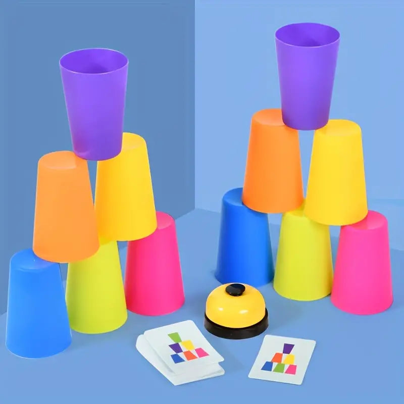 Juego Didáctico Batalla de Vasos Apilables y Patrones