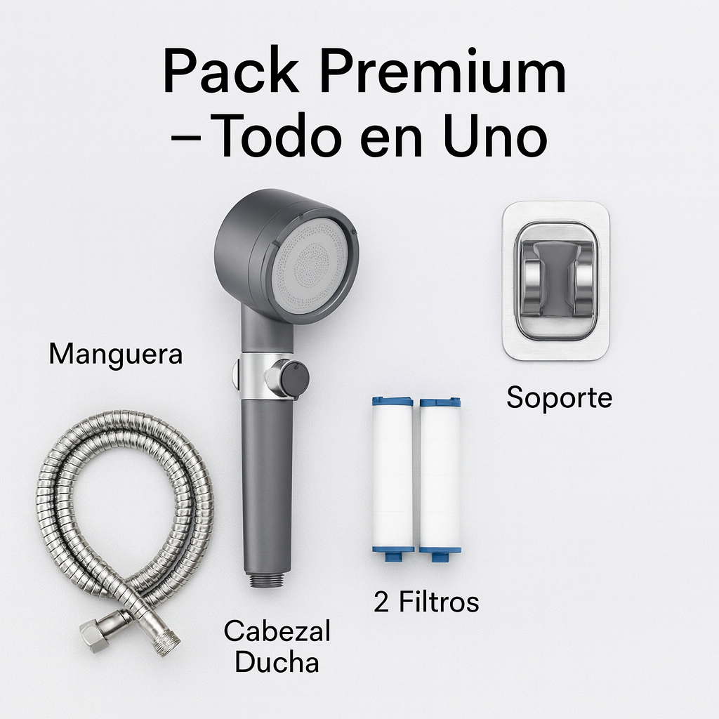 Pack Full Cabezal de Ducha Alta Presión + Envío Gratis