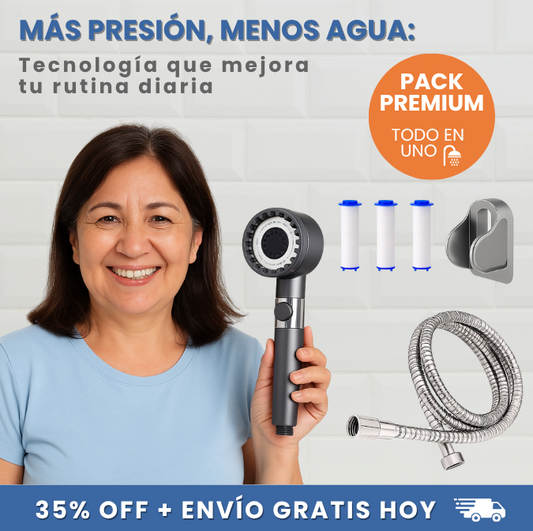 Pack Premium Ducha Alta Presión: Olvídate de las Duchas sin Fuerza🚿