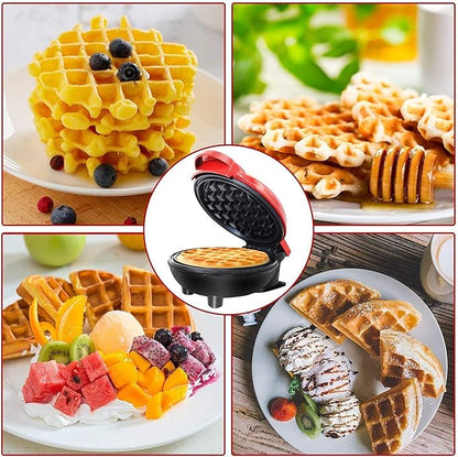 Mini Waflera Antiadherente – Desayunos Rápidos y Saludables en Minutos ⏰🥮🧇